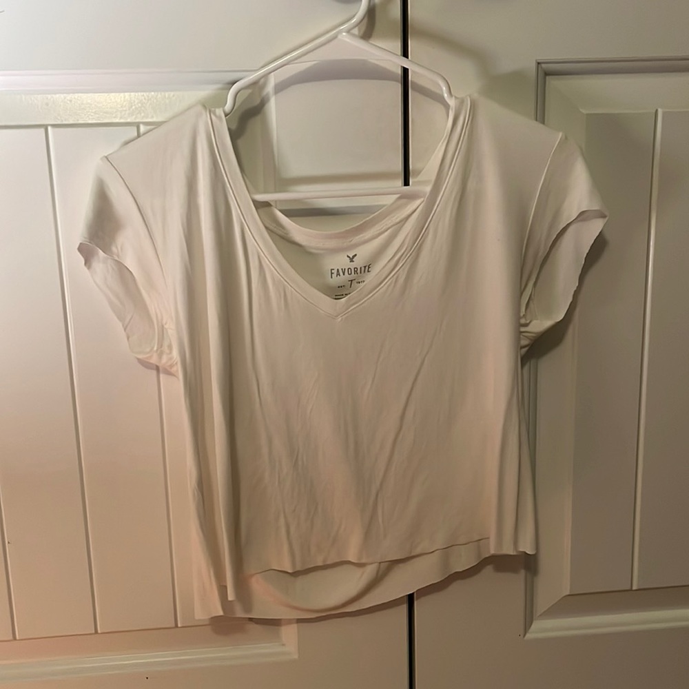 American Eagle white shirt sleeve top
